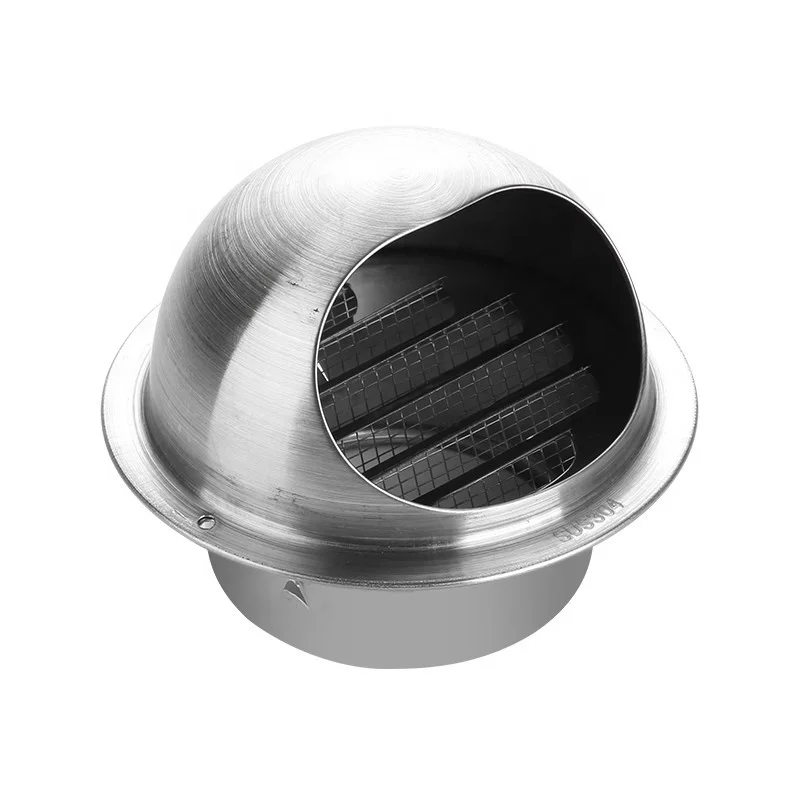 304 Thick Stainless Steel Air Vent Sphere Ventilation Grill Cover Hooded Cowl External Extractor Wall Air Outlet