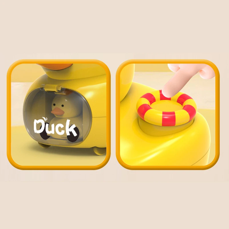 Hot Children Yellow Duck Toy Car Set Catapult Truck Press And Go Friction Inertial Stunt Car Toy