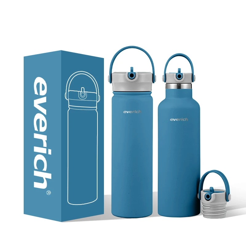 Custom Branded Logo Vacuum Insulated Stainless Steel BPA FREE SPORT Water Bottle With Flex Sip Lid
