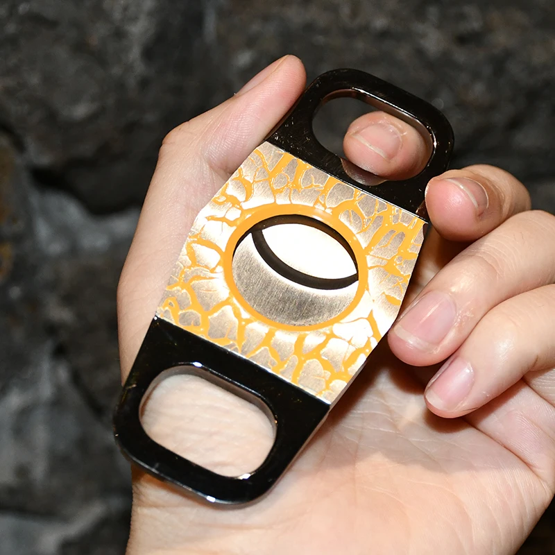 Роскошная нержавеющая сталь портативный Гильотинный двойной нож для резки сигар аксессуары