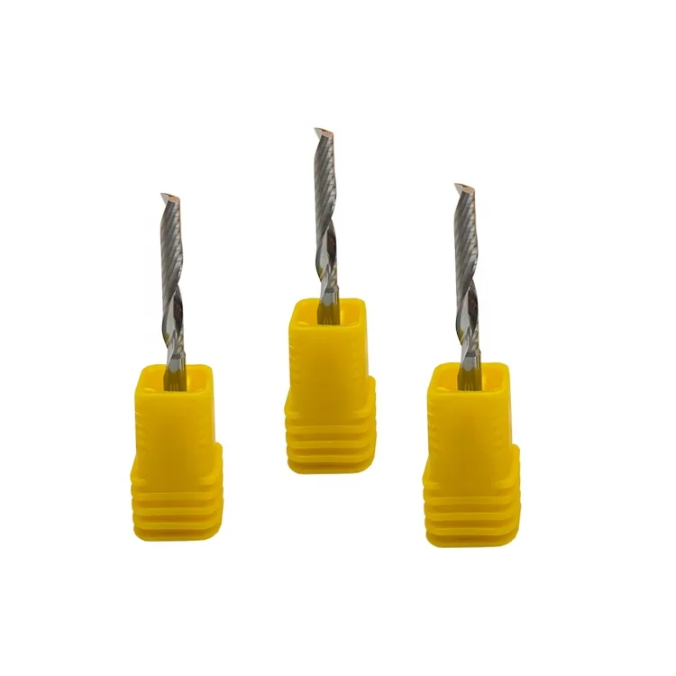 Cnc Router Bit Carbide 1 Edge  Single Channel Blades Up And Down Fresa  Woodworking Mill cnc router parts