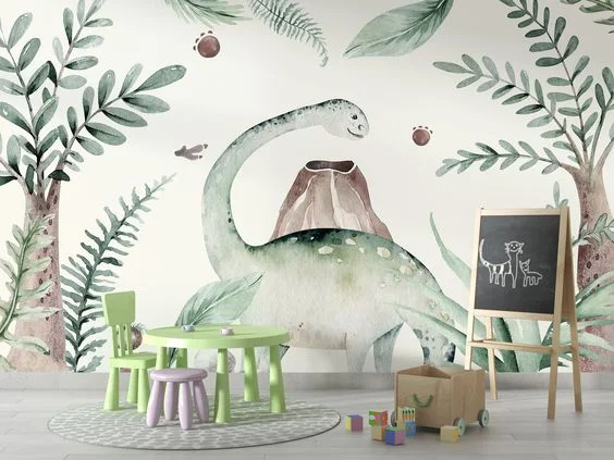 Beautiful OEM Forest Animals 3D Mural Wallpaper For TV Background Home Decoration