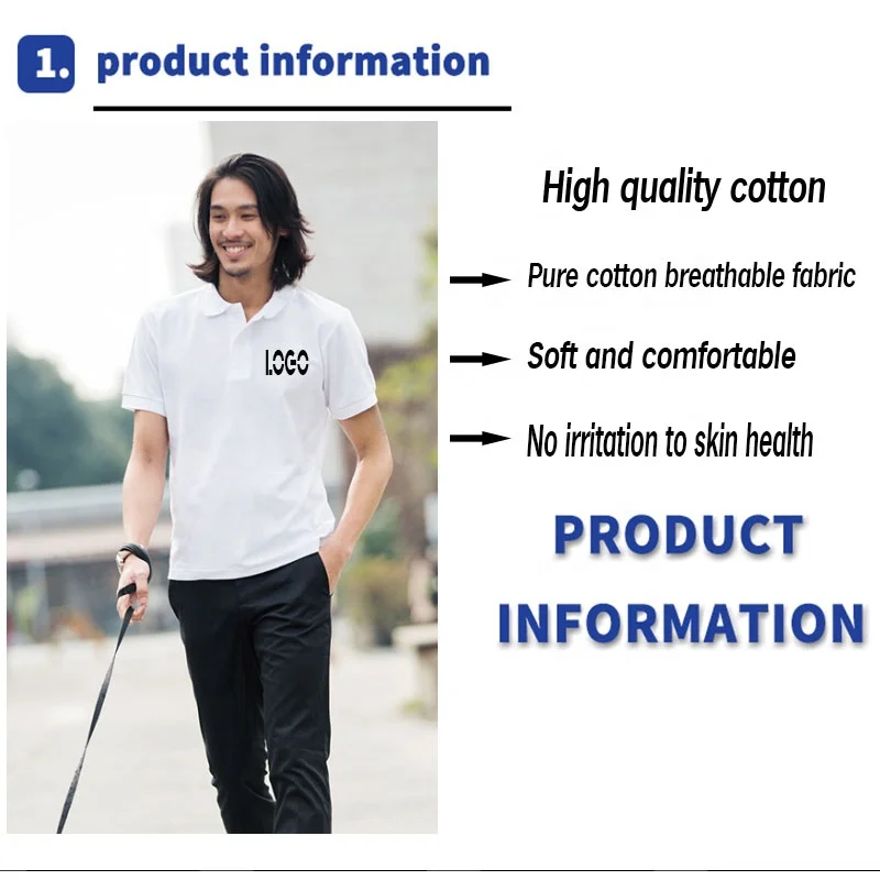 2024 Wholesale Custom Design Polo  High Quality Plain Men Polo Golf Lapel Polo Shirt for Sports Men Casual Smart Embroidered