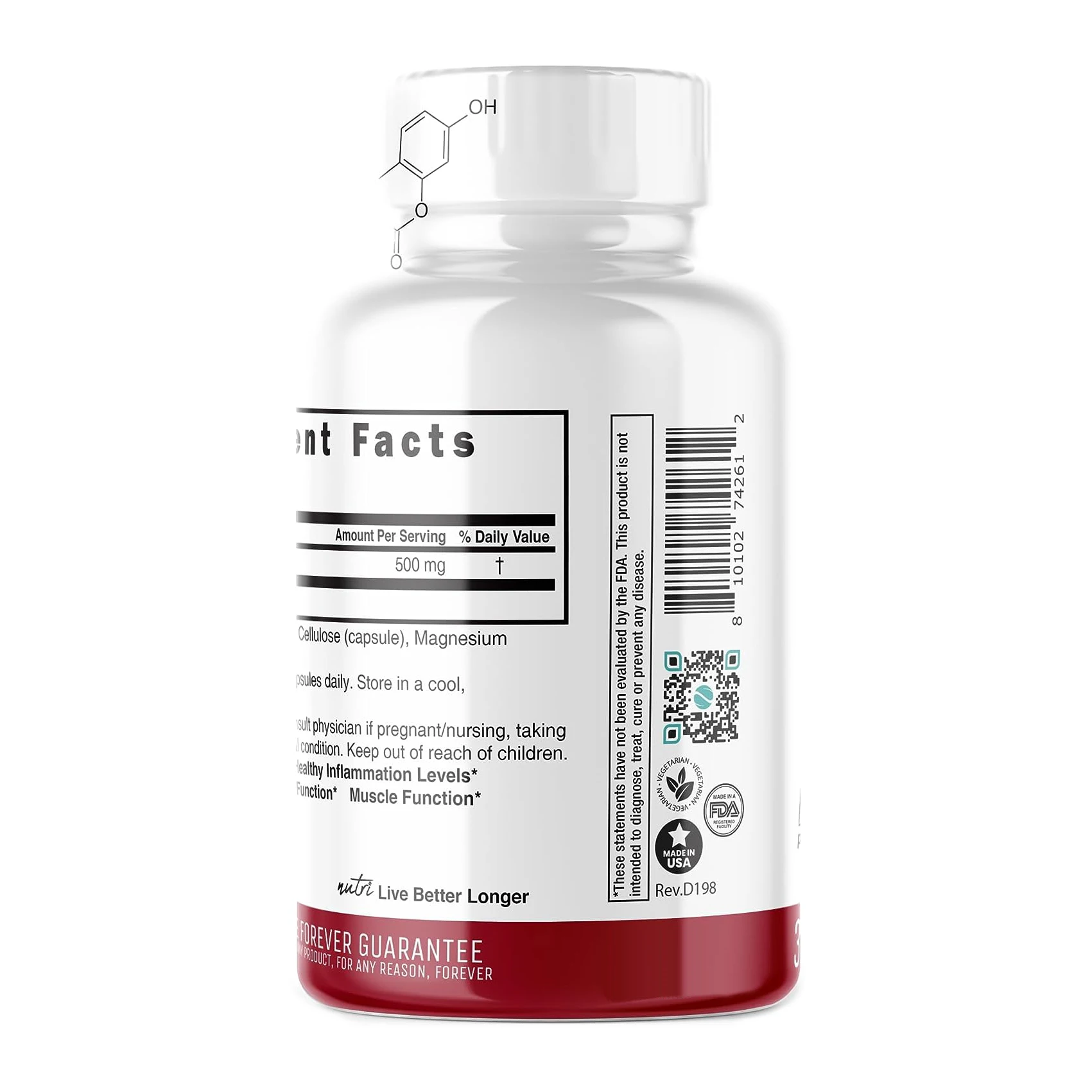 Urolithin A Vegan capsules Powerful Mitochondrial Supplements for NAD+ Boost Antioxidant Longevity Cell Repair Muscle Function