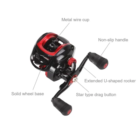 
8KG Fishing Reel 7.2:1 Bait Casting Reel Line Spool Saltwater Aluminium Freshwater Area 18 Bearings Fishing 