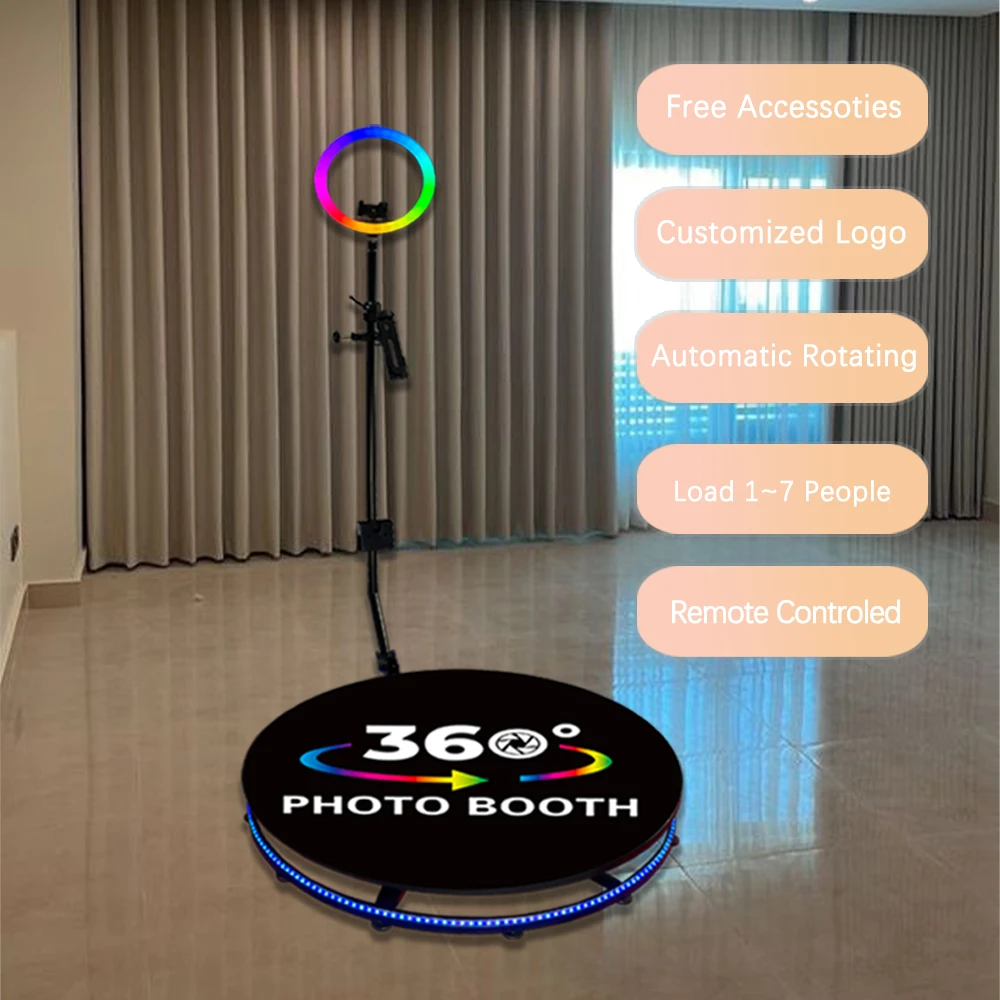 360 фотобудка для фотобудки с автоматической вращающейся камерой вращающееся видео 68 см градусов аксессуары кольцевой лампой