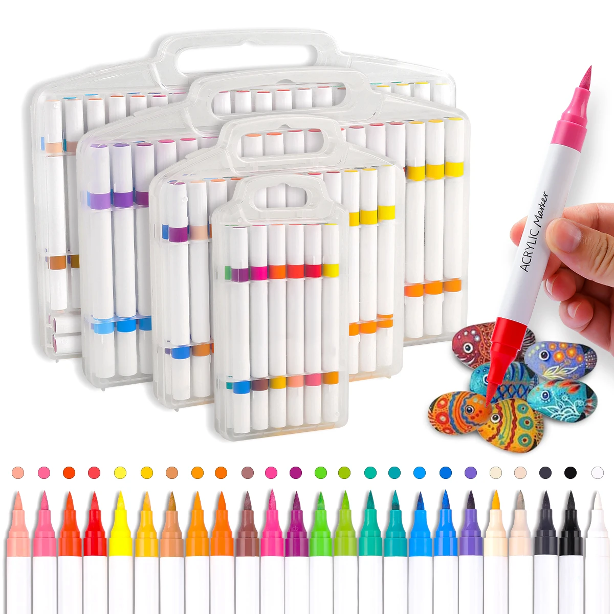 New 24,48,72,96 color pen Water Dual Tip Different colors Permanent Art Markers Highlight  Pen Set school use