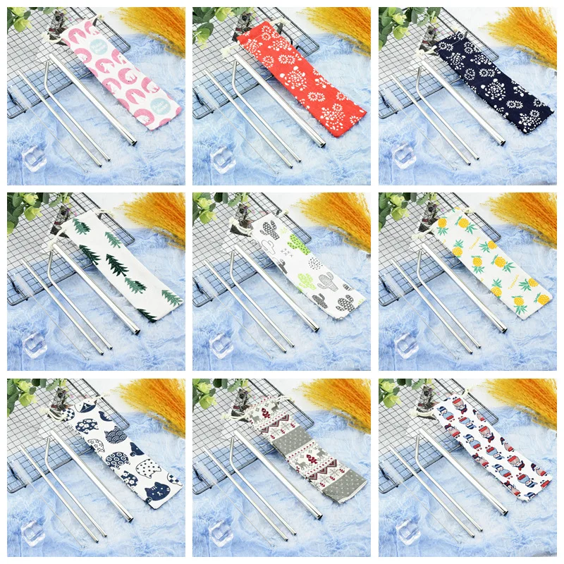 
Stainless Steel Straws with Case Personalized Metal Straws Steel Drinking Straws 