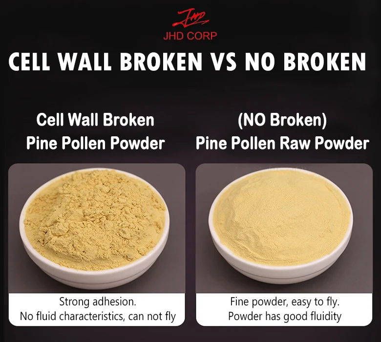 USA/EU Warehouse Wholesale Pure Natural Cell Wall Cracked Wild Pine Pollen Extract Powder