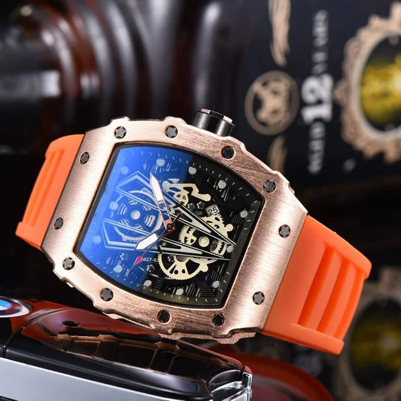 Cheap Wholesale Custom Watch Men Wrist Montre Homme New Men Richard Luxury Male Automatic Date Minimalist Quartz Watch