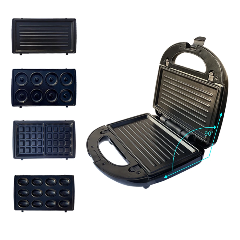 4 in 1 Steak machine Stainless Steel Non-Stick Material Four Types of Foods Removable Tray Electric  Electric Contact Grill