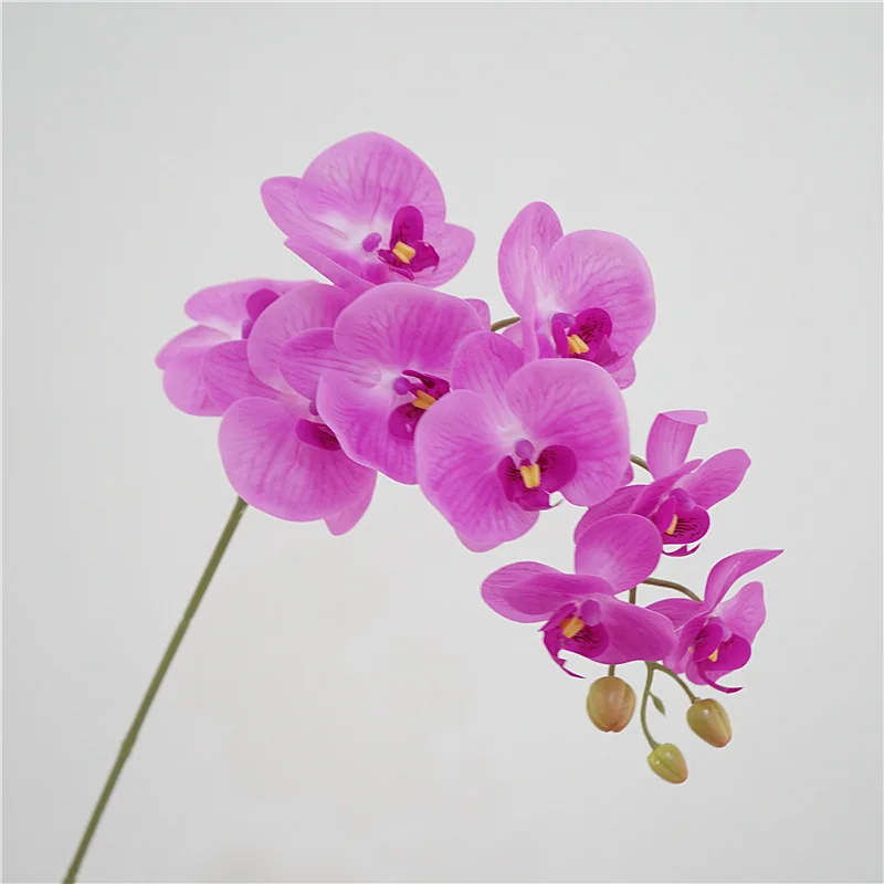 Phalaenopsis лидер продаж 9 головок Орхидея Бабочка Рождественский искусственный цветок на ощупь для свадебного украшения