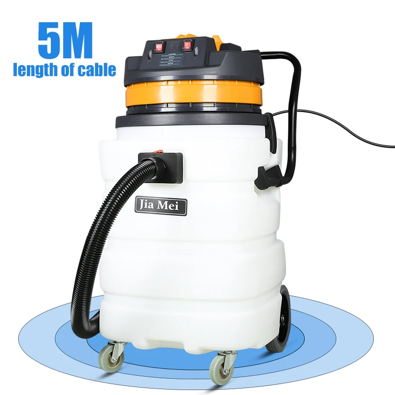 Yellow 90L Vacuum Cleaner Powerful High Power Factory Workshop Dust Decoration Commercial Water Suction Machine Equipment
