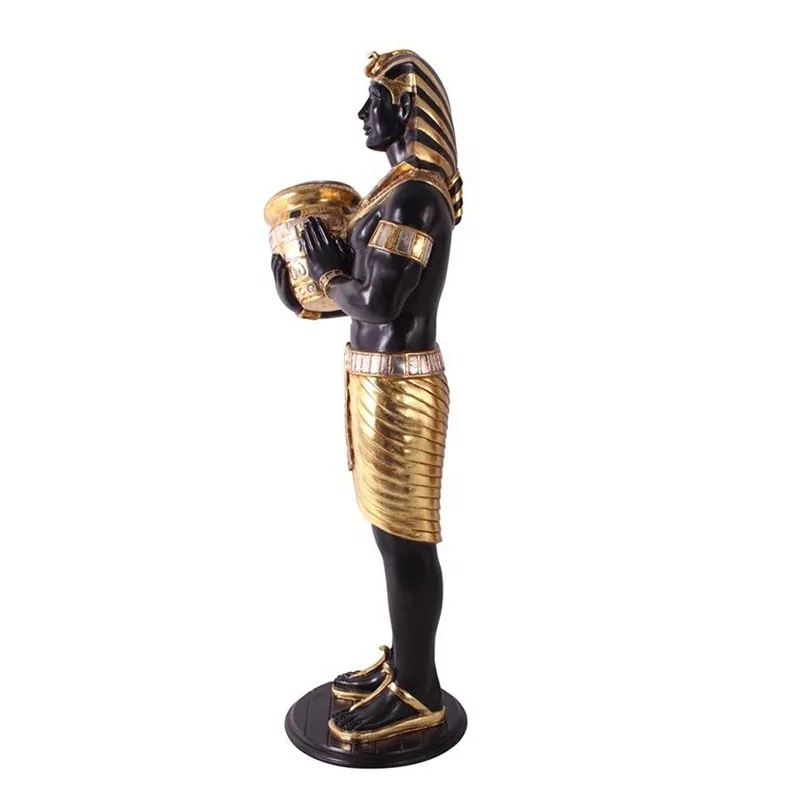 Polyresin Egyptian Pharaoh Sculpture Egypt Wine Holder For Souvenir