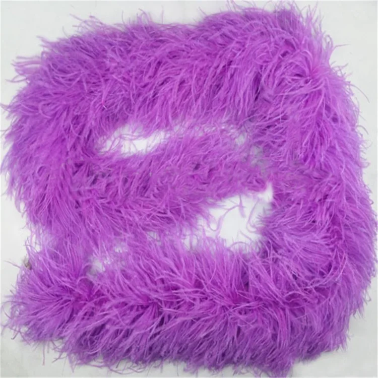 Wholesale High Quality Fluffy Ostrich Feather Boas Cheap Feather Trimming 4 Ply
