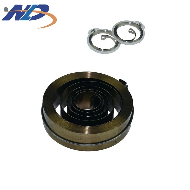 NLD Custom Retractable Cable Reel Flat Coil Recoil Rewind Spiral Torsion Power Spring For Dog Leash