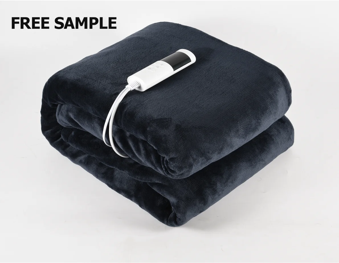 150X180cm 130X160cm Double Side Extra Soft Fleece Warm Thermal Electric Over Blanket for Winter