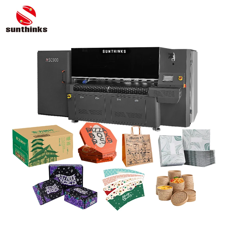 Sunthinks Popular Brands Single Pass Printer Large Format Corrugated Cardboard/Carton Box Printer Digital Packaging Printer