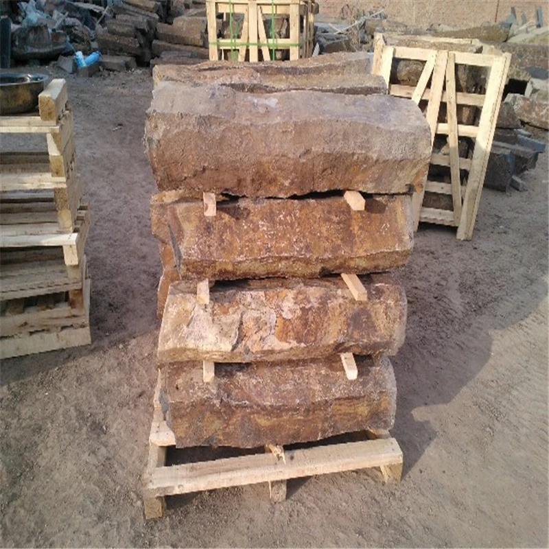 Natural long basalt column for building material