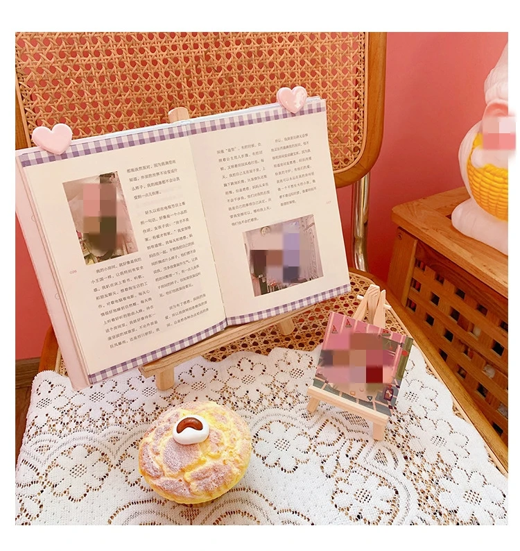 Mobile phone holder Foldable wooden lovely cute Mini Small easel phone stand Tablets bracket Tablets holder