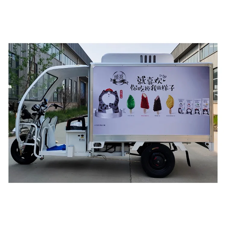 Dc Powered Electric Refrigerating Tricycle Box Cargo Use Tricycle Refrigerated With Refrigerator