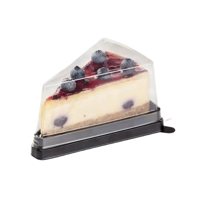 Wholesale Clear Biodegradable Transparent Plastic Triangle Cake Box
