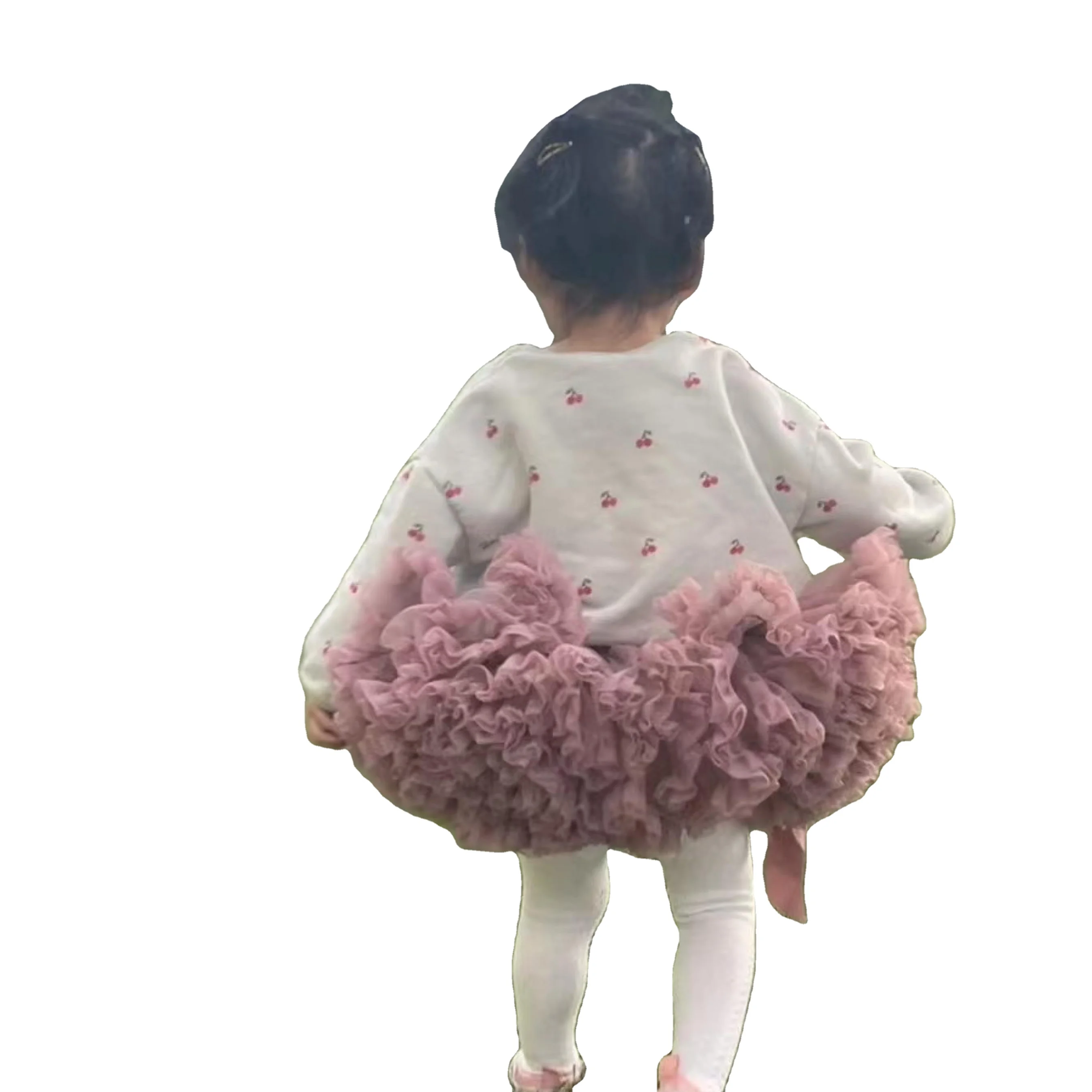 Hot Sale Girl Boutique Clothing Short 3 Layer Mini Christmas Skirt Party Dress Ball Gown Chiffon Girl Tutu Skirts
