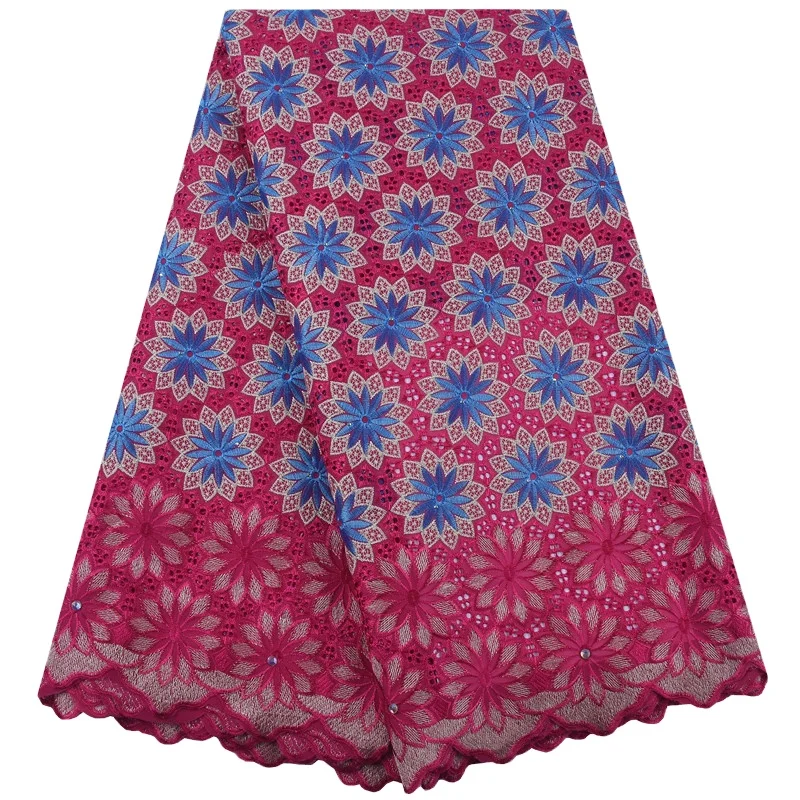 1900 Factory Price 100% Cotton Soft Embroidery Lace Fabrics Nigerian Lace Fabric With Stones Swiss Voile Lace In Switzerland