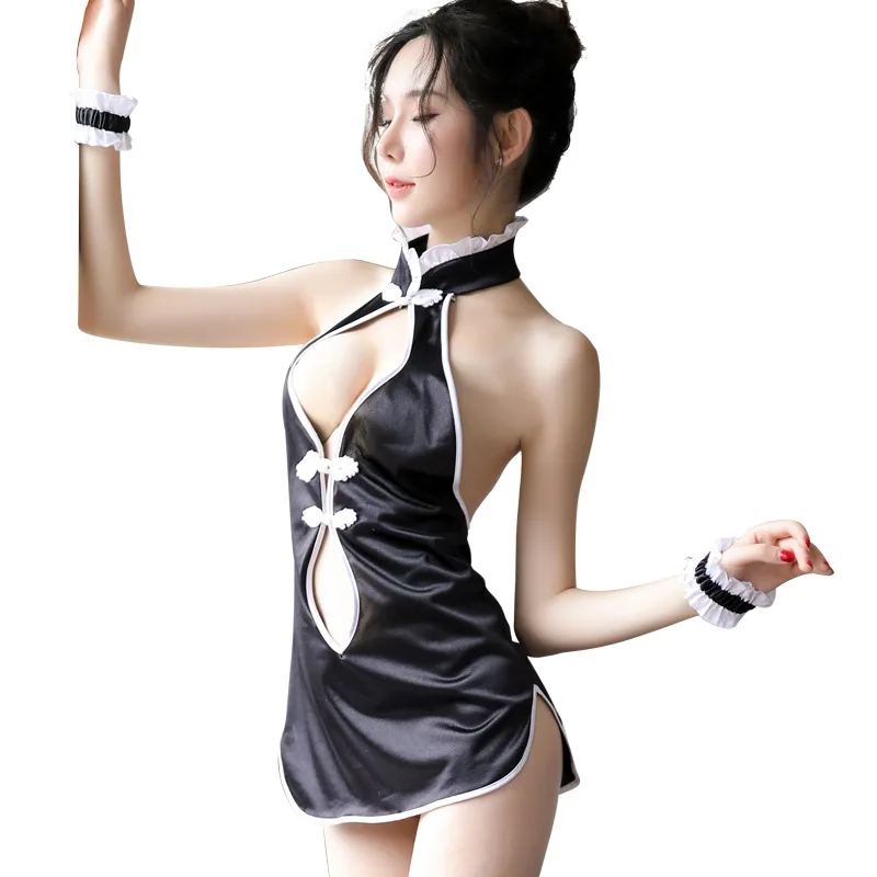 
2021 Porn Babydoll Dress Women Sex Underwear Pajamas Qipao Sexy Costumes Cheongsam 