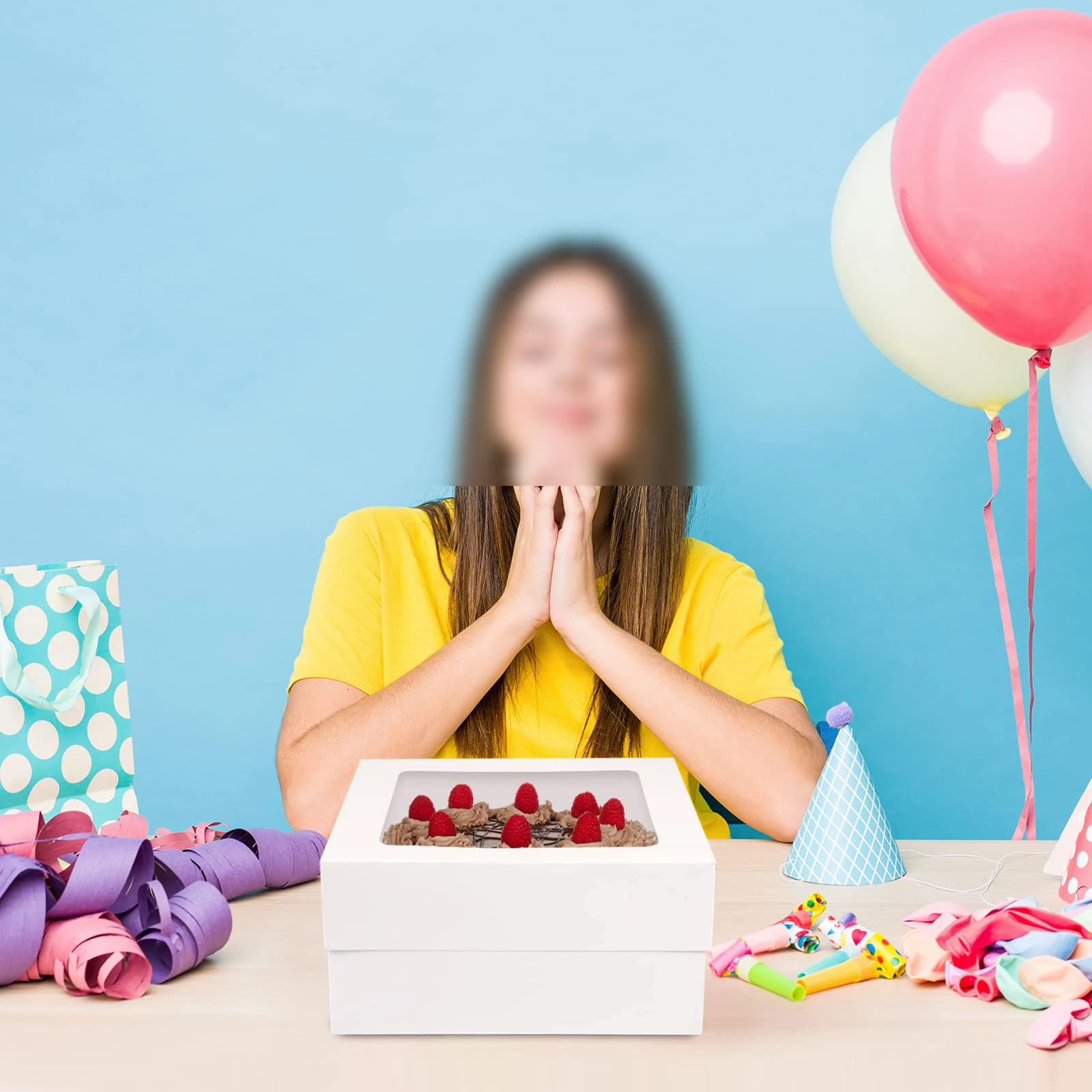 Hot Sale Packaging 12x12x6inch Custom Label Paper Cupcake Boxes Cake Box