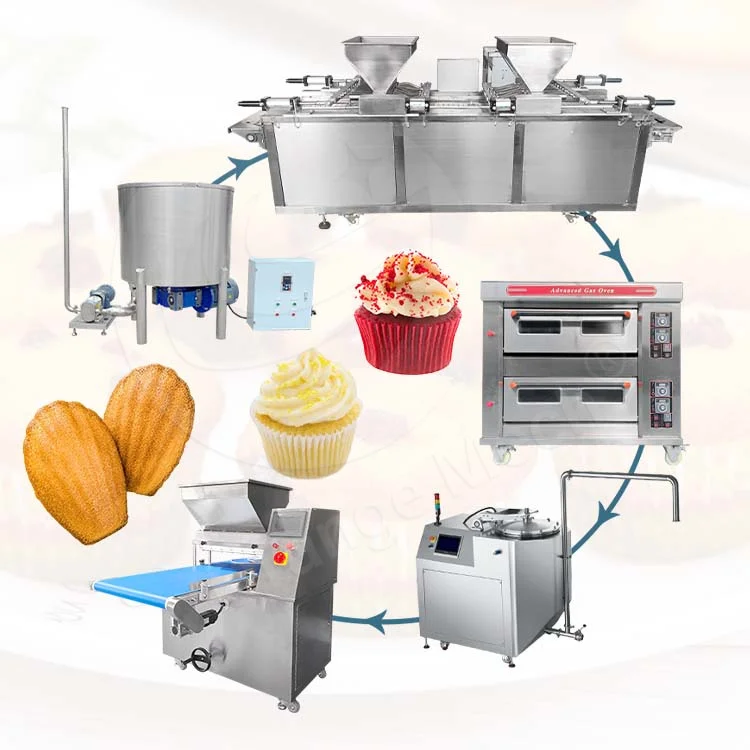 ORME Full Automatic Small Muffin Chiffon Cake Pastry Make Production Line Industrial Machine for Cake
