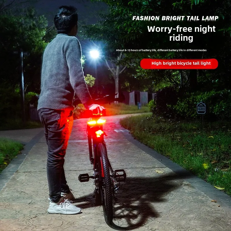 bicycle tail light LED highlight warning turn signal USB charging light waterproof usb rechargeable led bicycle tail light