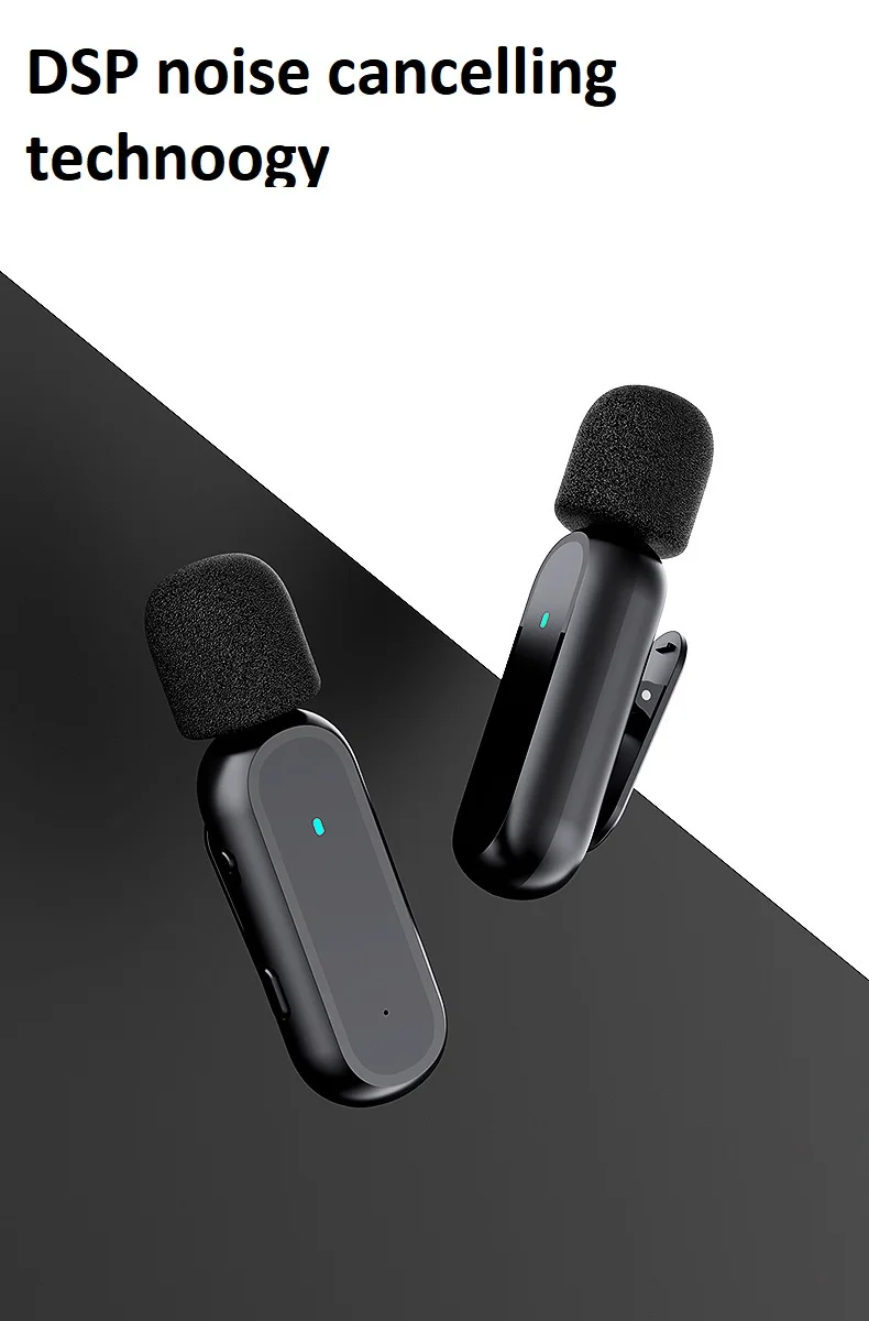 Wireless Lavalier Mini Microphone with Battery for radio vlog shooting video interview singing recording