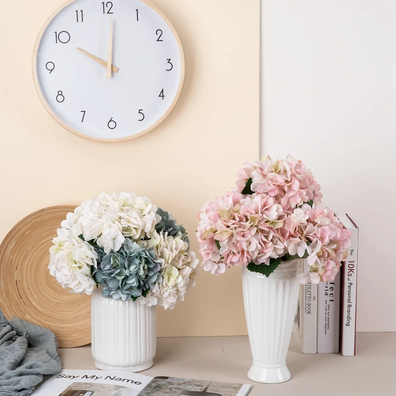 MW52665 Artificial Flower Hydrangea Hot Selling Wedding Decoration Silk Flowers