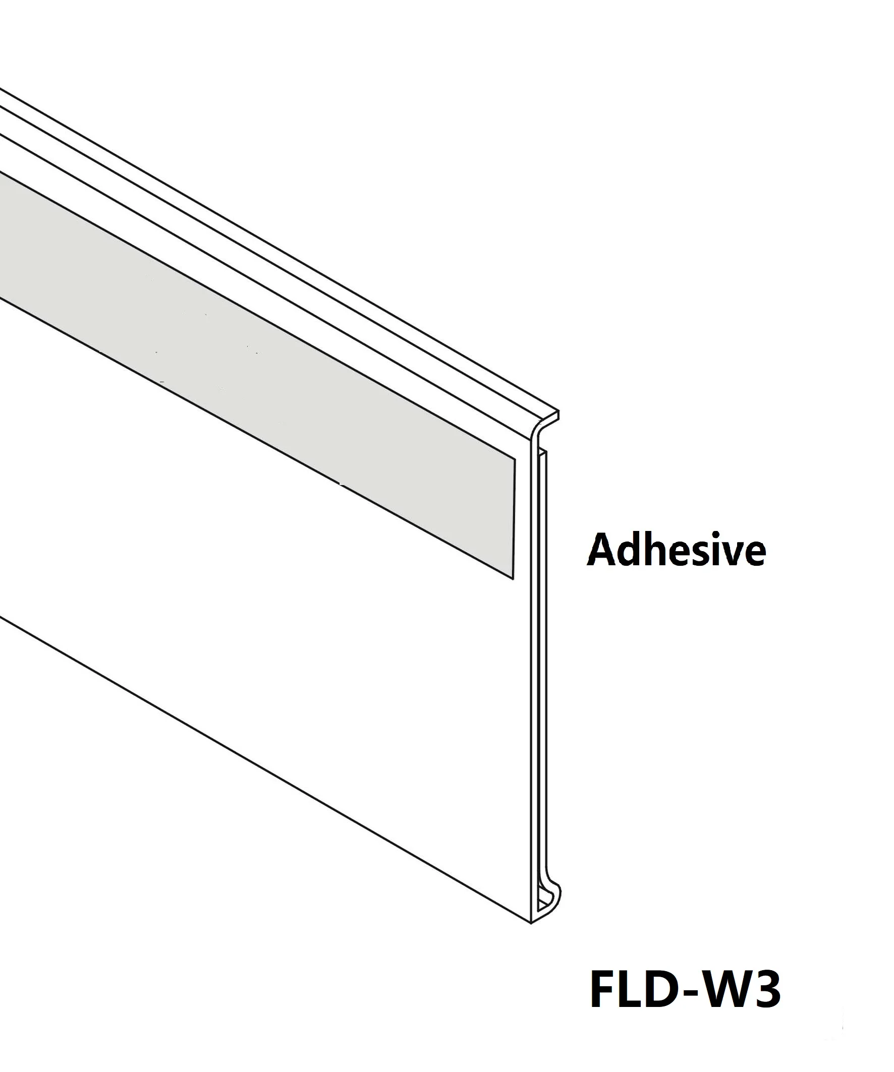 Supermarket Store Clear Adhesive PVC Shelf Talker Plastic Price Label Holder Data Strips
