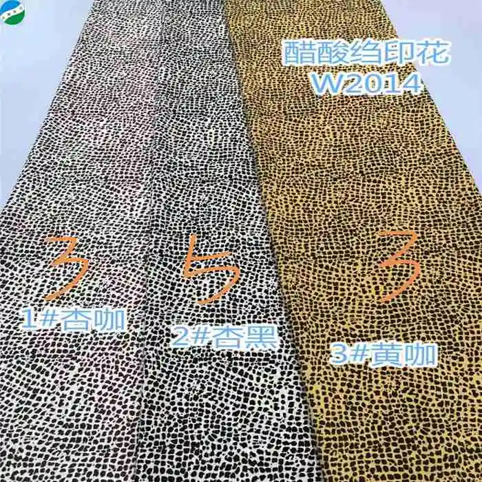 polyester woven fabric acetate crepe print 100% inspection stock lot goods