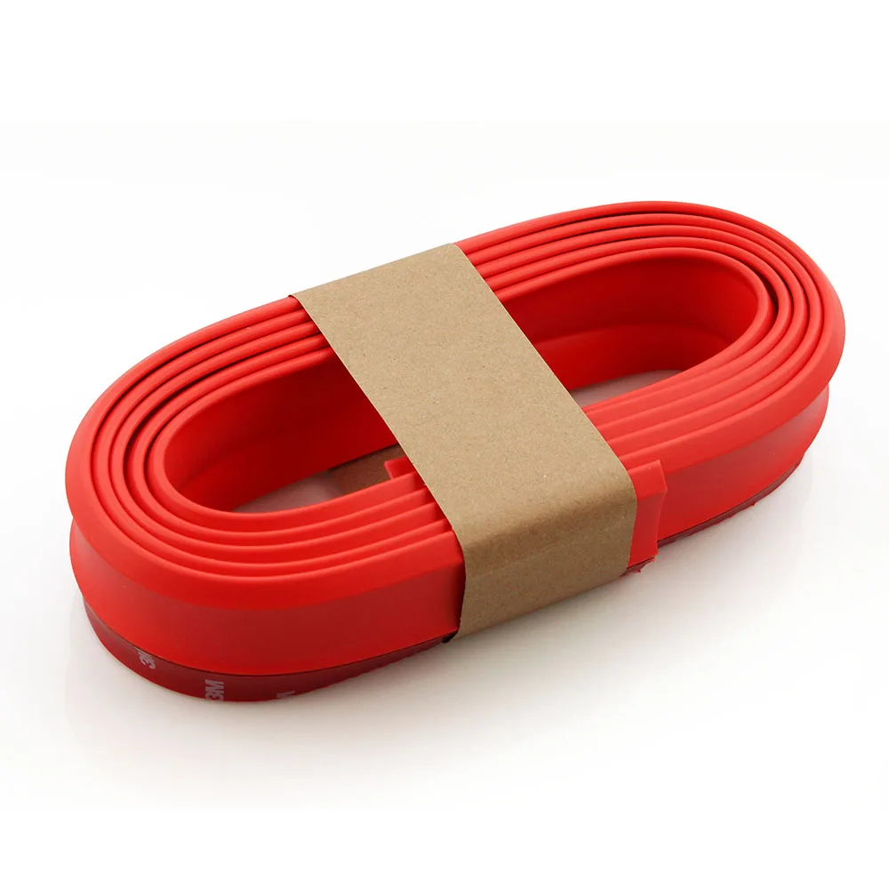 3D Accessories Car Front Bumper Lip Splitter 2.5M Body Spoiler Chin Skirt Protector Bumper Strip for Universal