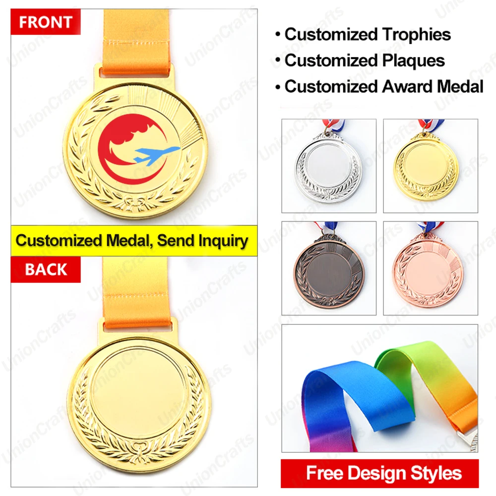 Medals to customize medallas race soccer basketball custom design sublimation blank metal sport award winners medals with logo