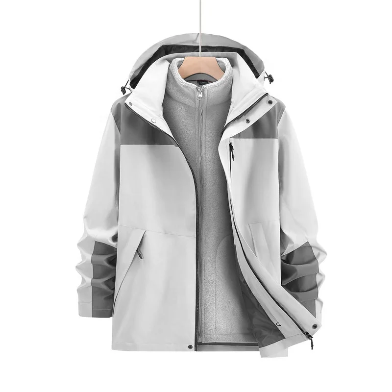 3 в 1 водонепроницаемая ветрозащитная зимняя флисовая куртка