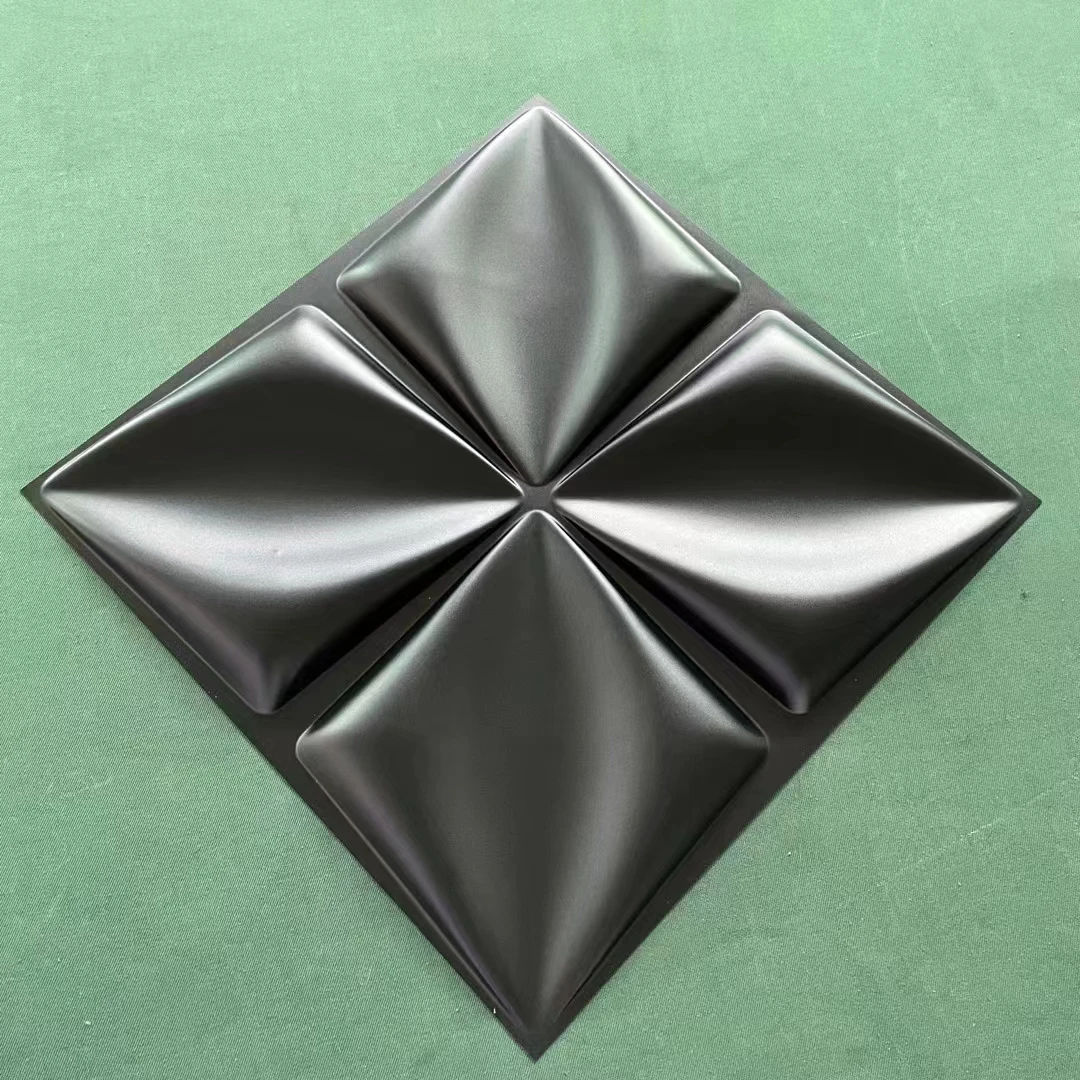 Настенные панели Irini 3D из черного ПВХ на заказ Простое домашнее украшение интерьерные самоклеящиеся обои дизайн с узором украшения для стен