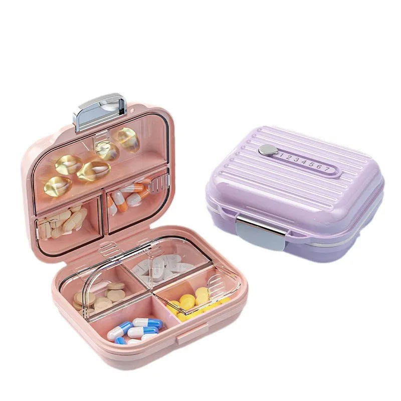 Daily Pill Organizer 7 Compartments Portable Pill Case To Hold Vitamins Cod Liver Oil