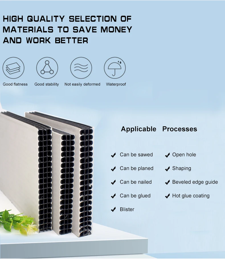 Marc 1500*3000mm  20mm Construction hollow concrete deck pp hollow plastic plywood formwork boards