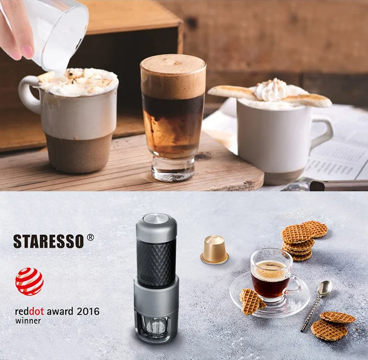 Red Dot Design Award Of  Mini Portable Espresso & Americano Coffee Machine For Outdoor Camping Hiking Travel Home