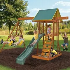 Xiair Kindergarten children wooden kids Montessori outdoor playground equipment Wooden Playground Outdoor Equipment Set