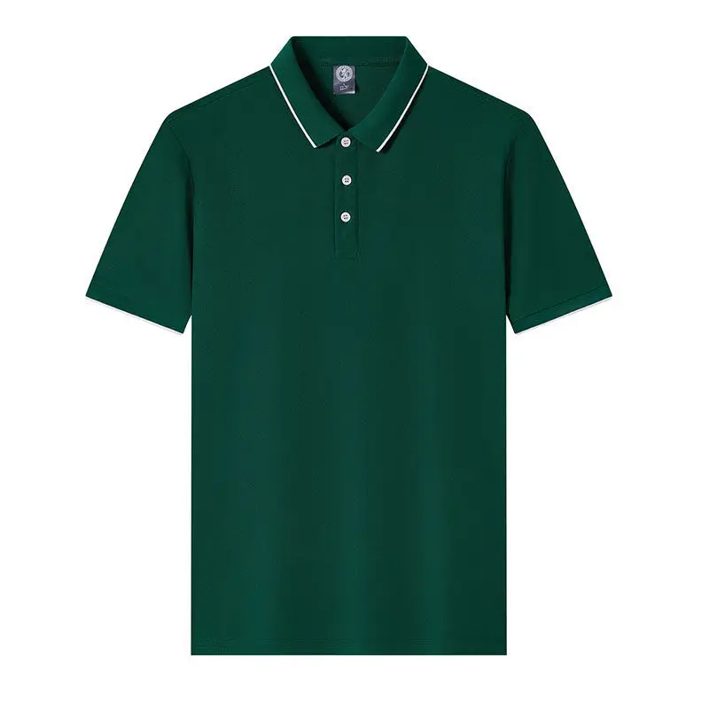 Wholesale Leisure 100% cotton white lapel t-shirt custom logo printed men s Polo t-shirt