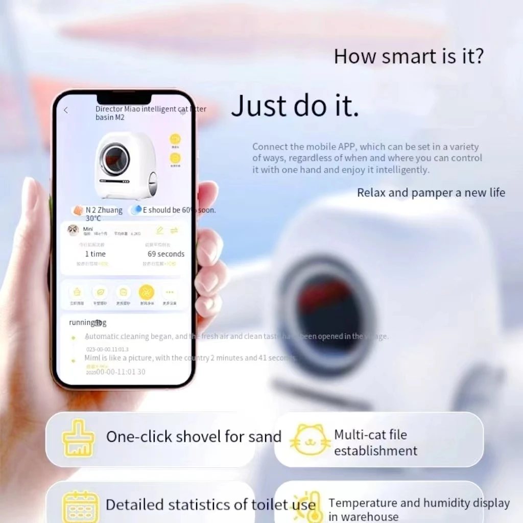 Premium intelligent electric cleaning shovel cat litter basin WIFI version automatic fully enclosed oversized