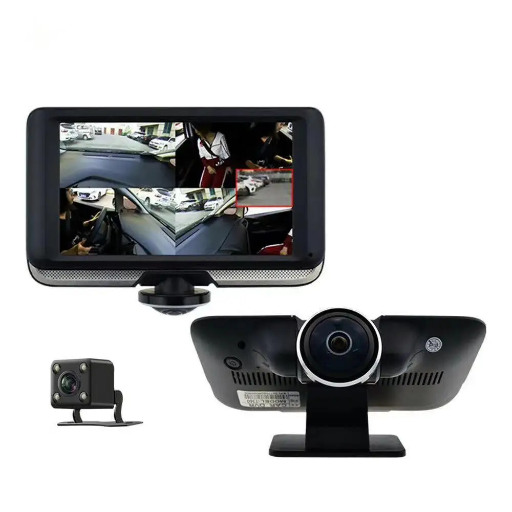 4.5 inch IPS Screen Four Recording Modes Car Recorder 360 Degree Panoramic Full HD 1080P Car Dvr Dual Cam Car Black Box