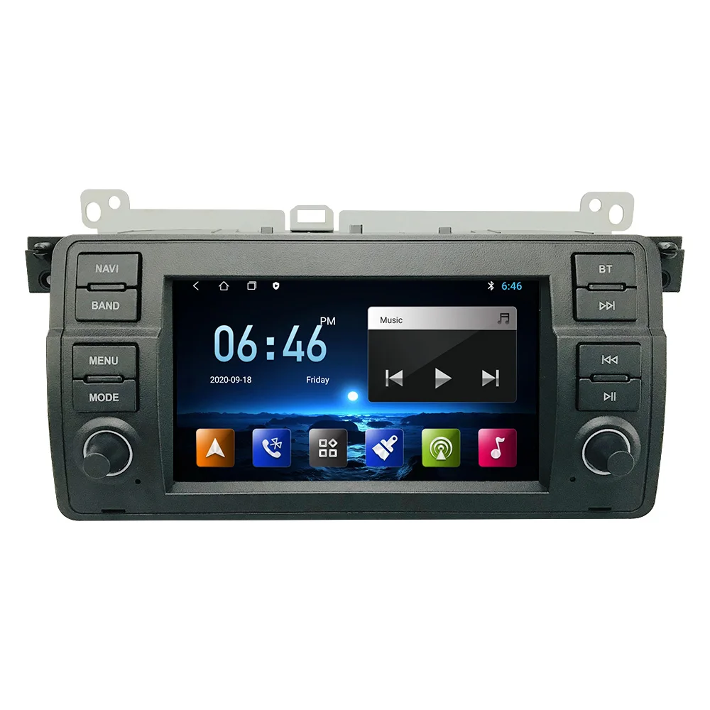 7 inch 2 din android System Capacitive Screen GPS Navigation audio Car DVD Player for bmw e46 carplay