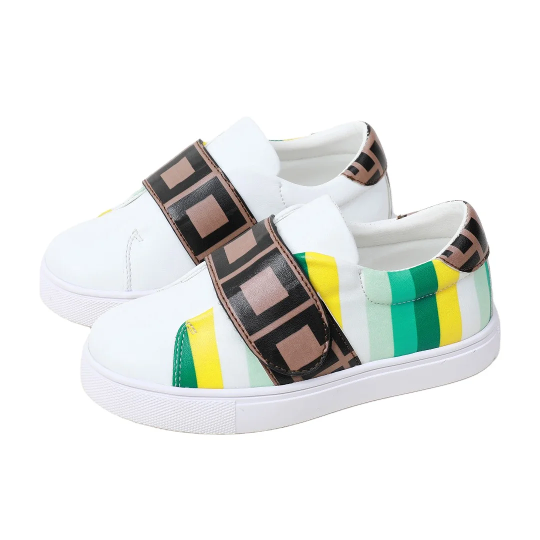 Economical Custom Design Screen Printed Flat Casual Hiking Sports Sneakers Casual Kids Shoes Children