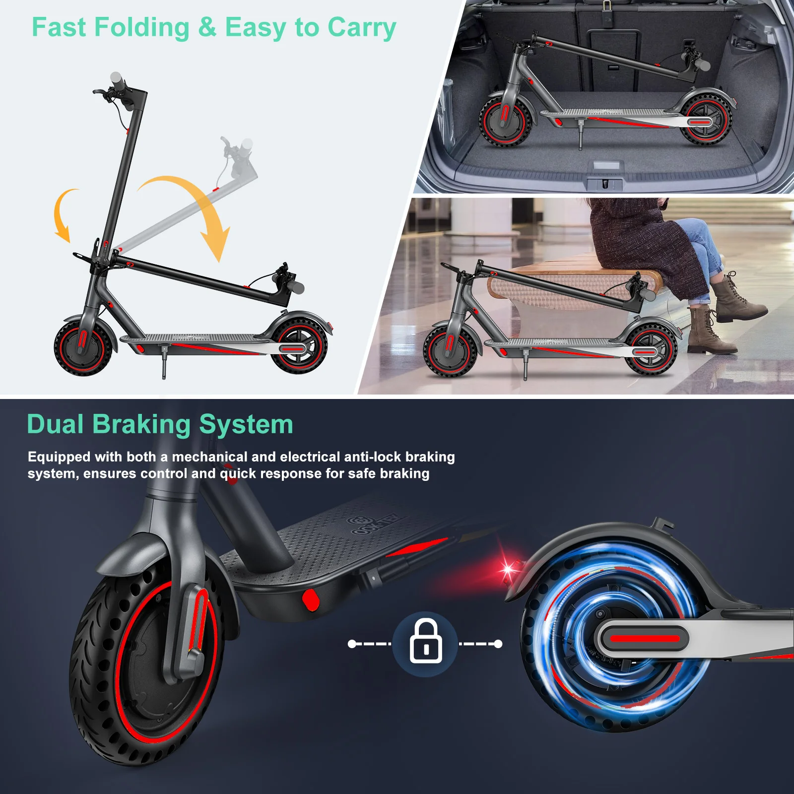 Off Road EU US UK Electric Moped Scooter For Adults Neuste Model Solid Tire Trotinette Electrique
